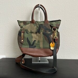 R.Riveter Carry All Canvas Tote w/ Leather Trim & Pouch - Otto